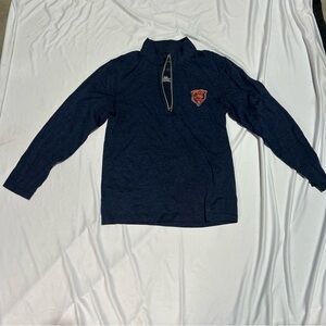 Chicago Bears Navy Blue Quarter-Zip Sweatshirt
